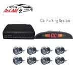 AuCAR Car Auto Parktronic LED Parking Sensor With 8 Sensors Reverse Backup Car Parking Radar Monitor Detector System Backlight