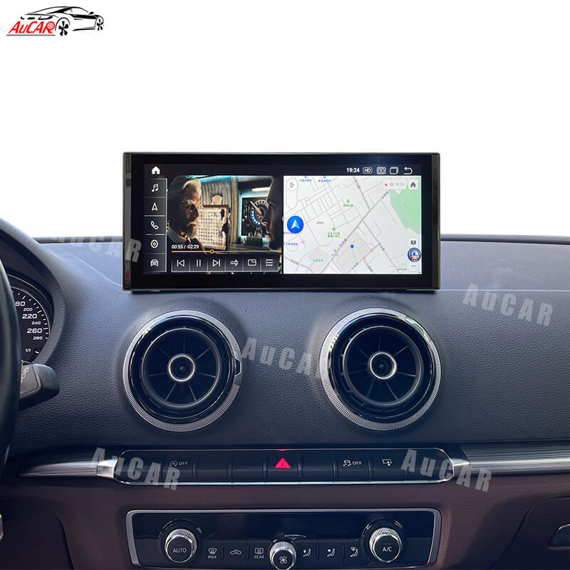 HD Touchscreen 12.3 inch Android 11.0 GPS Navigation Radio for 2013-2018  2019 2020 Audi A3 with Bluetooth AUX support DVR Carplay Steering Wheel