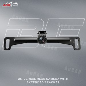 Universal backup camera with license plate mount