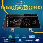 AuCar Android 10 12.3" Car Radio GPS Navigation For BMW 5 Series G30 2018-2021 Car Multimedia Stereo Player Car Video