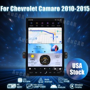 AuCar Tesla Android 13 14.5" Car Radio GPS Navigation For Chevrolet Camaro 2010-2015 Car Multimedia Stereo Player Car Video