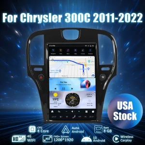 AuCar Tesla Android 13 14.5" Car Radio GPS Navigation For Chrysler 300C 2011-2022 Car Multimedia Stereo Player Car Video
