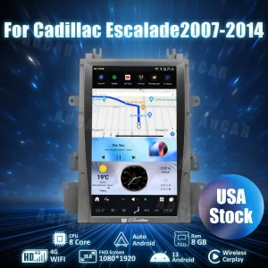 AuCar Tesla Android 13 13.6" Car Radio GPS Navigation For Cadillac Escalade 2007-2014 Car Multimedia Stereo Player Car Video