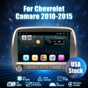 AuCar Tesla Android 12 9" Car Radio GPS Navigation For Chevrolet Camaro 2010-2015 Car Multimedia Stereo Player