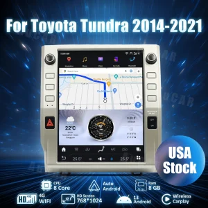 AuCar Tesla Android 13 12.1" Car Radio GPS Navigation For Toyota Tundra/sequoia 2014-2021 Car Multimedia Stereo Player Car Video