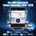 AUCARAUTO Tesla Android 15.6" Car Radio GPS Navigation For GMC Chevrolet Tahoe Suburban Yukon 2015-2018