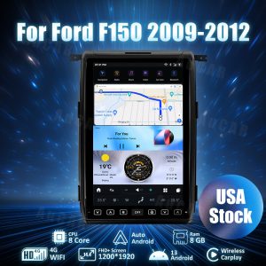 4 64G Car Radio Stereo For Ford F150 2009-2014: 9 Inch Touch Screen Wireless Carplay Andriod Auto GPS Bluetooth 5G WiFi Mirror Link Backup Camera FM RDS SWC