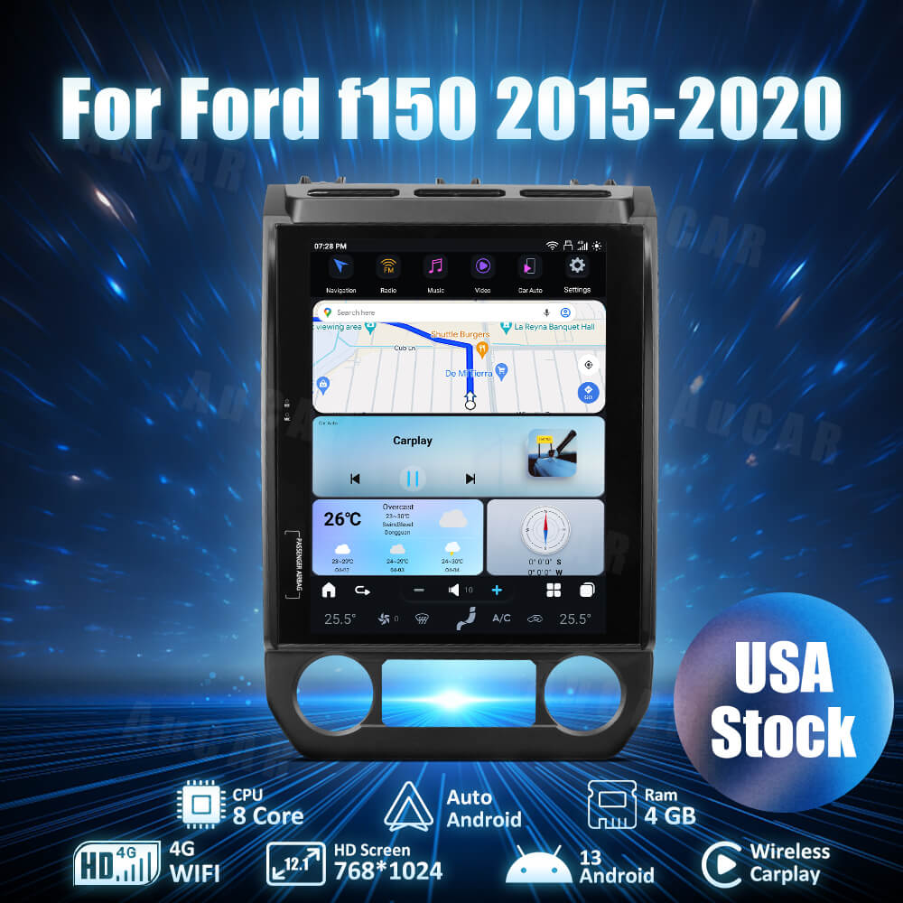 Remanufactured Screen For 2015-2017 Ford F-150 OEM 4-Inch Factory Radio INFO Display – FL3T-18B955-CM, GL3T-18B955-CB, Etc.