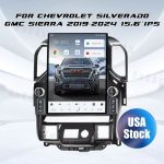 AuCar Tesla Android 15.6″ with LED knobs Car Radio GPS Navigation For Chevrolet Silverado GMC Sierra 2019-2025